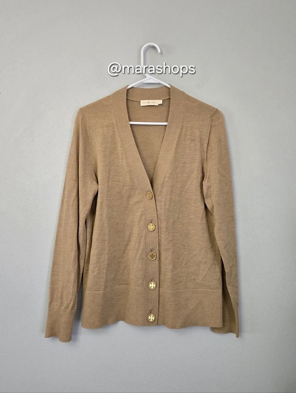 Tory Burch Simone Camel Cardigan
